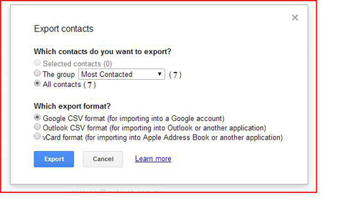 How to Export Gmail Contacts in csv File in ISMS